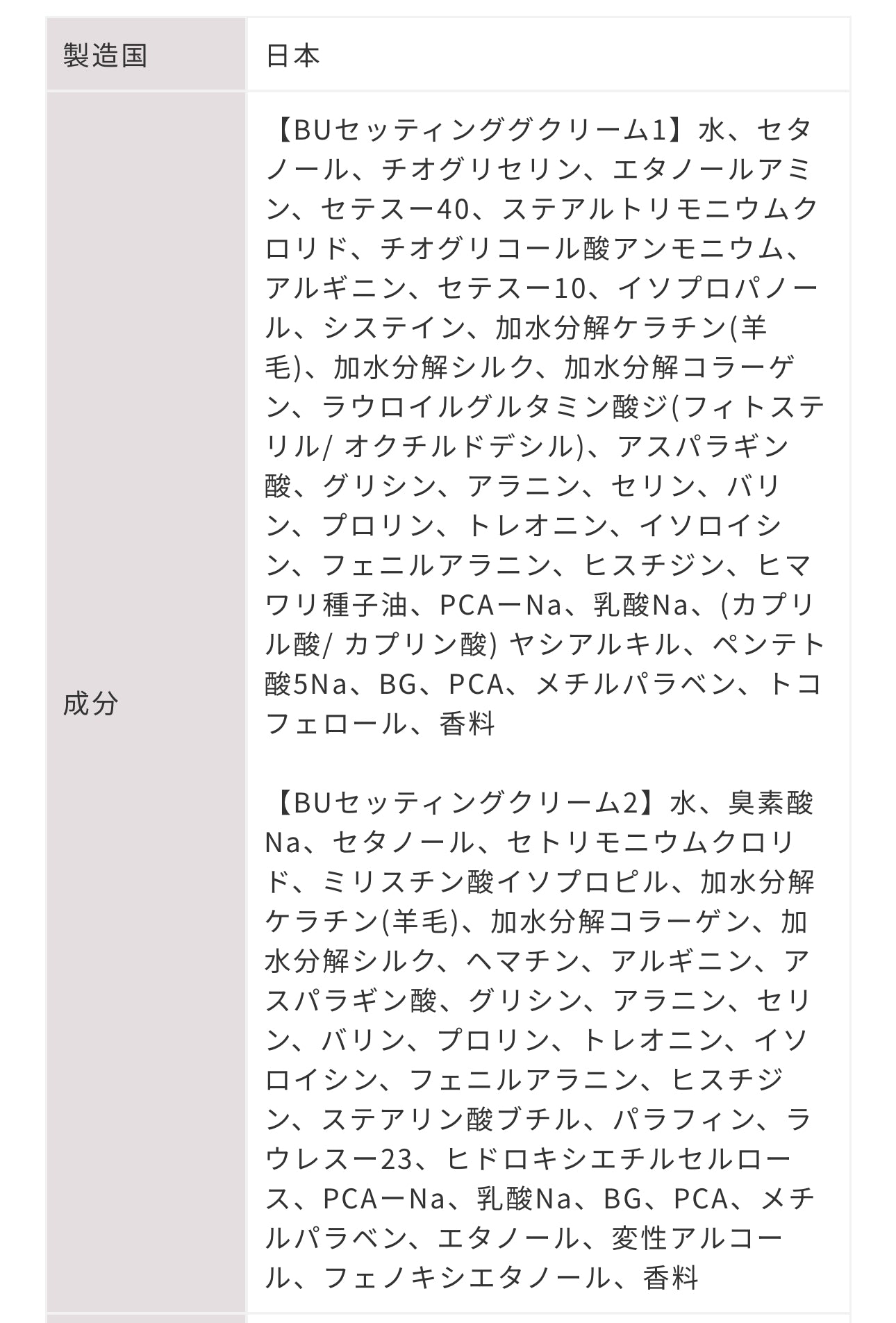 【ome】BUセッティングクリーム1&2