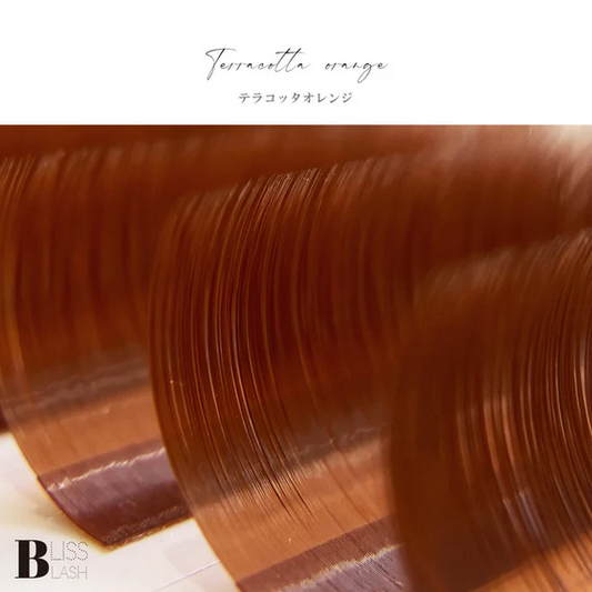 【BLISS LASH】ボリュームラッシュHAIR COLOR COLLECTION(テラコッタオレンジ/0.07mm/6~13mmMIX)