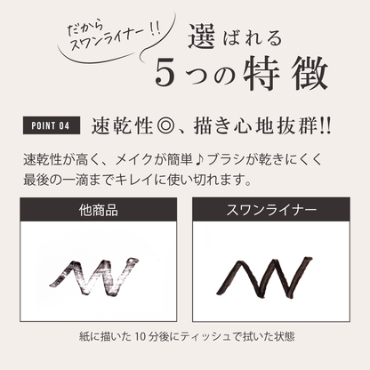 【Odette】ビューティー スワンライナー リキッド アイライナー ロングラスティング (ブラック/ブラウン)